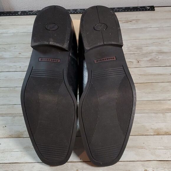 Florsheim Black Square Cap Toe Oxford‎ Shoes Perforated Seam Size 10½D 11665-001 - Picture 4 of 9